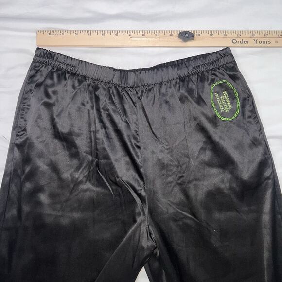 Wicked x Forever 21 Pajama Set Women’s Size L Black Satin Sparkle Embellished - Picture 10 of 12